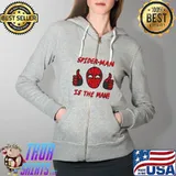 Original Spider-Man No Way Home Spider-Man is The Man! T-Shirt Full Zip Hooded