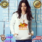 Original Thankful Grateful Blessed Happy Thanksgiving Pilgrim Turkey T-Shirt