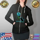 Paws for a cure Trigeminal Neuralgia Awareness T-Shirt Full Zip Hooded