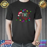 Personalized Christmas Mimi Claus Xmas Light T-shirt
