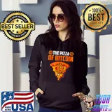Pizza of Bitcoin Retro BTC Cryptocurrency Blockchain Crypto Tee Shirt