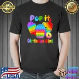 Pop It 6th Year old Birthday Girl Shirt for Pop Party Theme T Shirt
