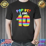 Pop it I am 8 years old 8th Birthday Cool party Fidget T Shirt