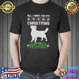 Premium Alles was ich will für mein Weihnachten Golden Retriever Hund hässliche Weihnachten Shirt Unisex