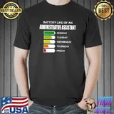 Premium Battery Life of an Administrative Assistant Sarcastic Premium T-Shirt