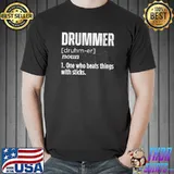 Premium Drummer Noun Drummer Uncle Drumming Musician Band Member Premium T-Shirt