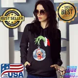 Premium Grinch hand holding Dachshund christmas shirt