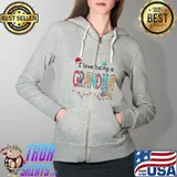 Premium I love being a grandma christmas Full Zip Hooded
