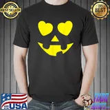 Premium Jack O’ Lantern Face Halloween Pumpkin Family Friend Costume T Shirt