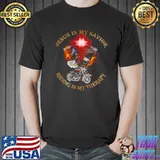 Premium Jesus is my savior riding is my therapy shirt