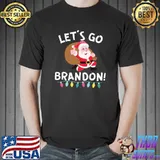Premium Let's Go Brandon Anti Biden Funny Santa Christmas T-Shirt Unisex