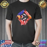 Premium Ohio heartbeat inside American flag Unisex