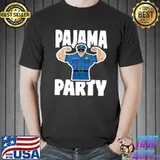 Premium Pajama Party Retro Muscle Police Officer Bed Time Pj Shirt
