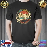 Premium PAPA like a Grandpa ONLY COOLER Funny Dad Papa Definition T-Shirt