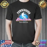 Premium Powderhorn Colorado Ski Powder Sprinkles Skiing Gear T Shirt Unisex