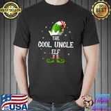 Premium The Cool Uncle Elf Family Matching Group Christmas T-Shirt