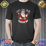 Premium Trendy Let's Get Jolly Christmas Santa Party Premium T-Shirt