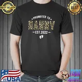 Promoted To Nanny Est 2022 Leopard Announce Pregnancy T Shirt