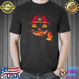 Pumpkin Firefighter, Bomberil Ax, Firefighter Helmet T Shirt