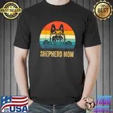 Retro German Shepherd Mom Dog Mother T Shirt