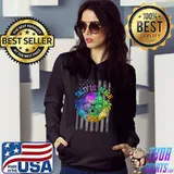 Salty Lil' Beach Skull Beach Sunglasses Palm Trees T-Shirt