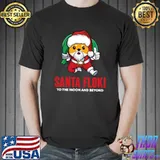 Santa Floki To The Moon And Beyond Christmas Meme Coin T-Shirt Unisex