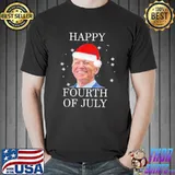 Santa Joe Biden Happy 4th Of July T-Shirt