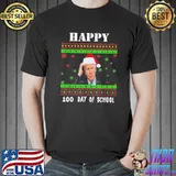 Santa Joe Biden Merry 100th Days Of School Christmas T-Shirt