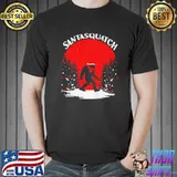 Santa squatch christmas holiday shirt