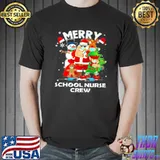 Santa Vaccinated Teacher Merry School Nurse Crew Christmas Sweater Shirt