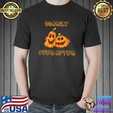 Scarily Ever After Cool Funny Halloween Pumpkin Couple T Shirt