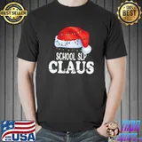 School SLP Santa Claus Christmas Funny Matching Costume T-Shirt Unisex