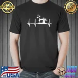 Sewing machine heartbeat ekg seamstress shirt