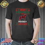 Siberian Husky Christmas Pajama Shirt Ugly Christmas Sweater T- Unisex