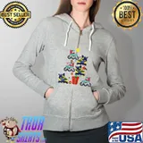 Skater Roller Skate Christmas Ornament Tree Gift Boys T- Full Zip Hooded