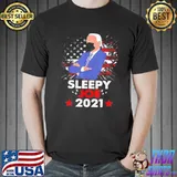 Sleepy Joe 2021 Anti Joe Biden US Flag T-Shirt