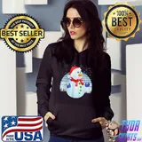 Snowman vintage sunset winter family christmas pajama shirt