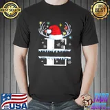 Snowy Capital Letter E Monogram Christmas Holidays Santa T-Shirt Unisex