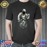 SPACE Travel Escape Earth Vacation Astronaut UFO Fantasy Art T-shirt