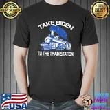 Take Biden To The Train Station Retro Vintage T-Shirt Unisex