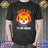 To The Moon, Shiba Inu Shib Coin Men Crypto Hodl T Shirt