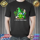 Top A Wee Bit Irish Today Funny St Patricks Day Premium T-Shirt Unisex