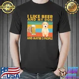 Top I like beer and my dog and maybe 3 people vintage shirt