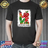 Top Love Second Grade Teacher Student Christmas Pajama Lights T-Shirt Unisex