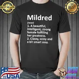Top MILDRED Definition Personalized Name Funny Christmas T-shirt