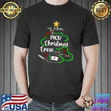 Top PICU Nurse Christmas Crew Nurse Squad Xmas Holiday T-Shirt