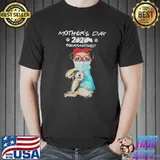 Top Pitbull Mask Tattoo I Love Mom Mother’s Day 2020 Toilet Paper Quarantined Shirt