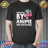 Top Powered anime and sketching Anime T-shirt
