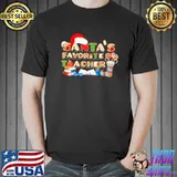 Top Santa's Favorite Teacher Christmas Shirt