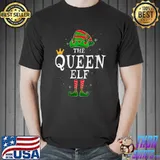 Top The Queen Elf Group Matching Family Christmas Mom Nana T-shirt